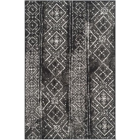 Safavieh Adirondack Power Loomed Rectangle Rug- Black - Silver- 2 ft. 6 in. x 4 ft. ADR111C-24